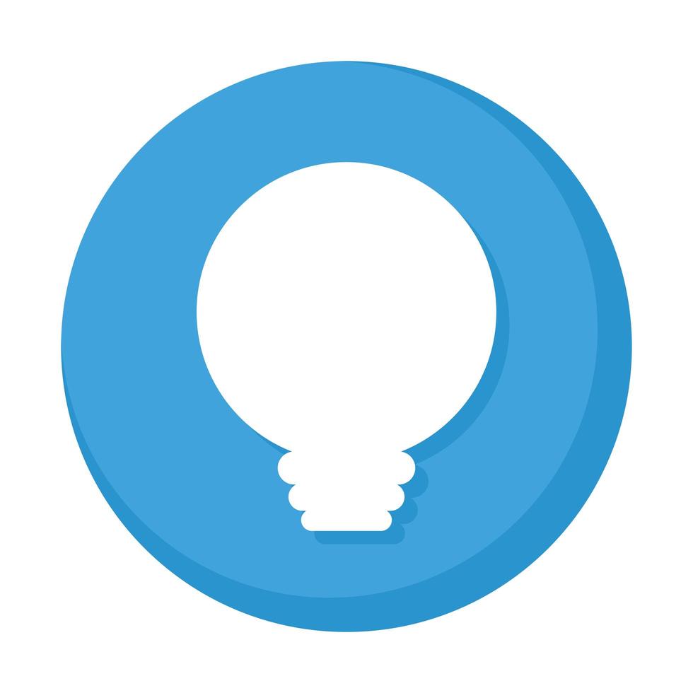 light bulb button isolated icon vector