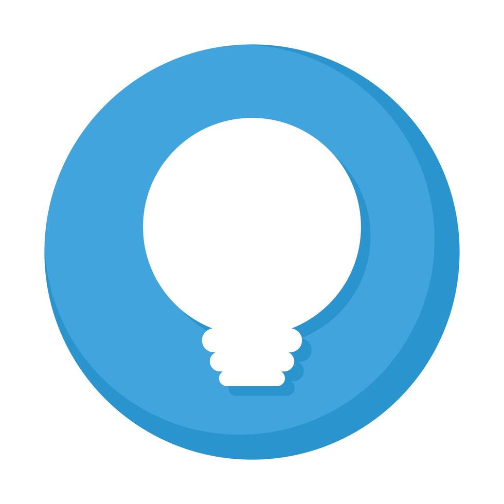 light bulb button isolated icon vector