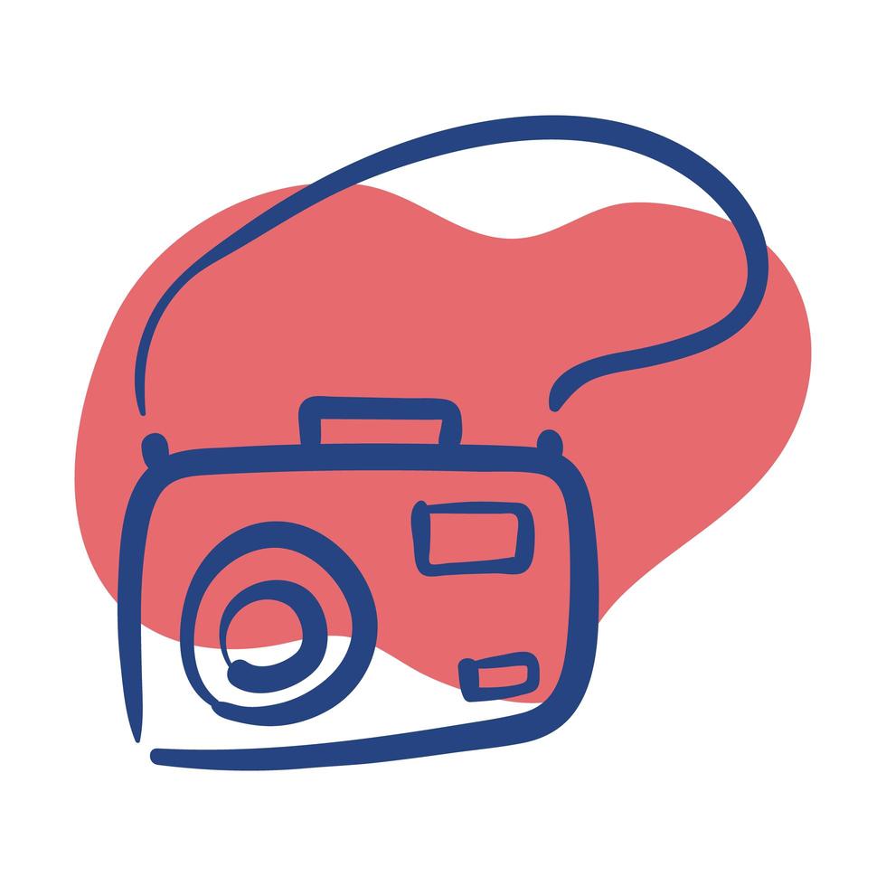 photography camera line style icon vector