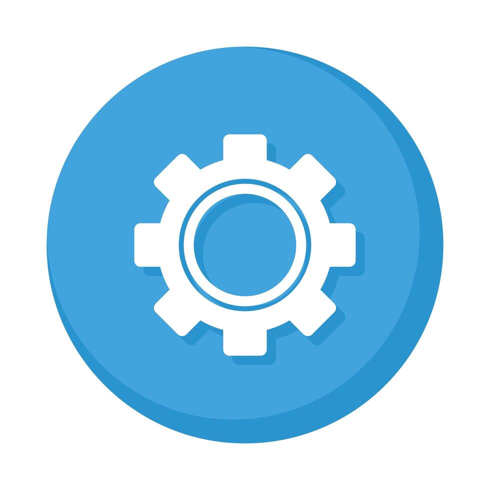 gear machine settings isolated icon vector