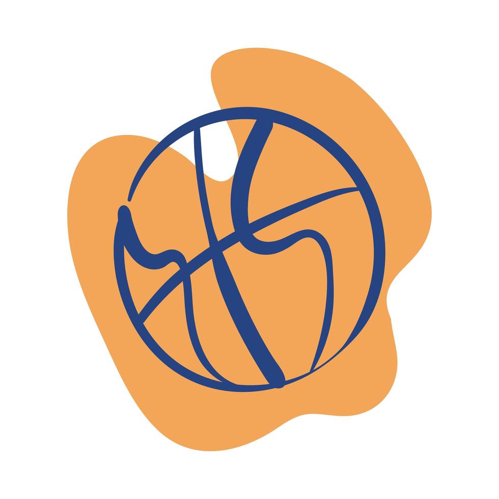 baloncesto en icono de estilo de línea suelta vector