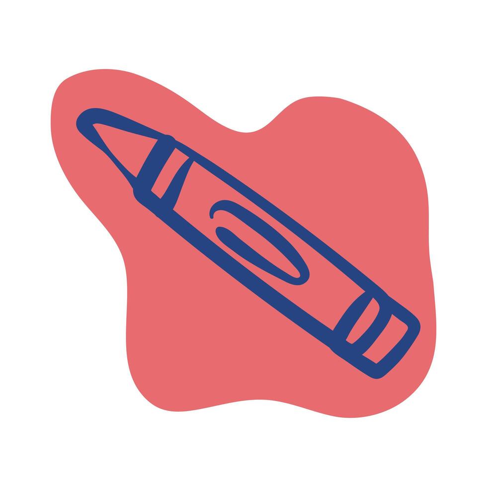 crayon school supply line style icon vector