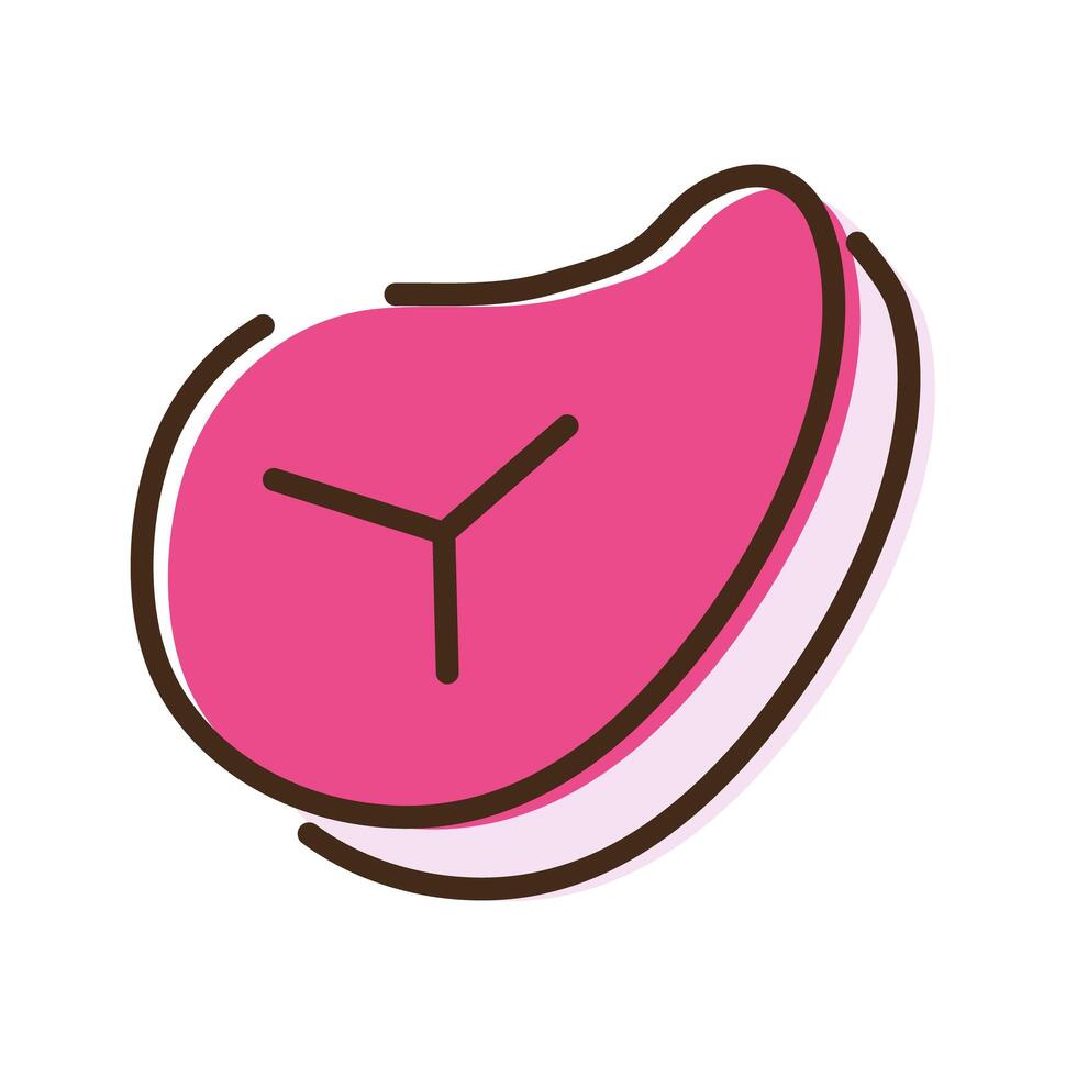 delicious meat steak line and fill style icon vector
