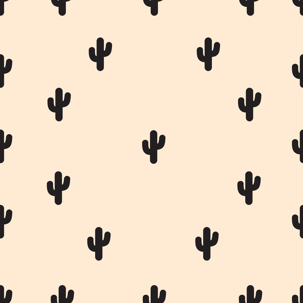 cactus de patrones sin fisuras repetir papel tapiz vector