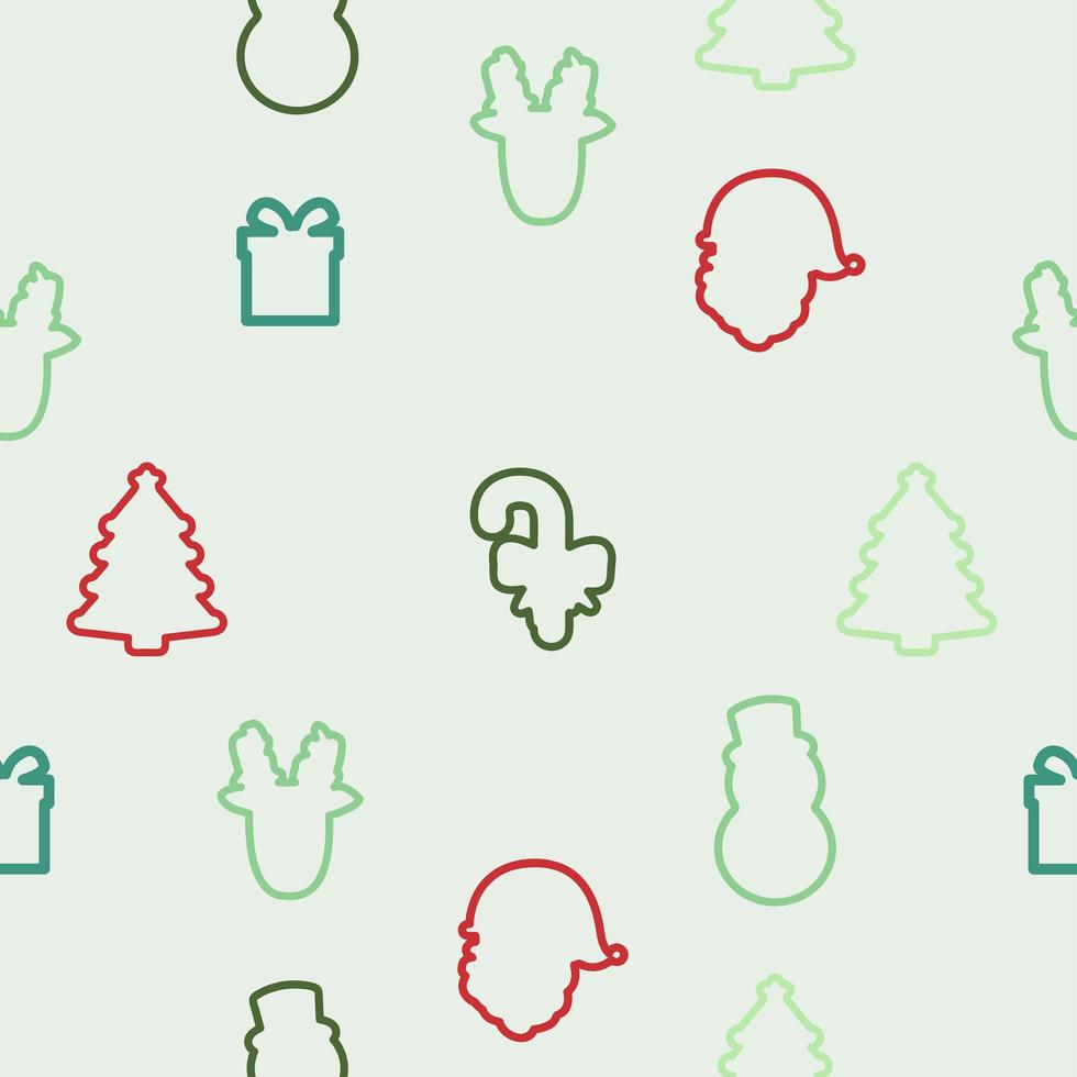 Christmas element icon seamless pattern vector