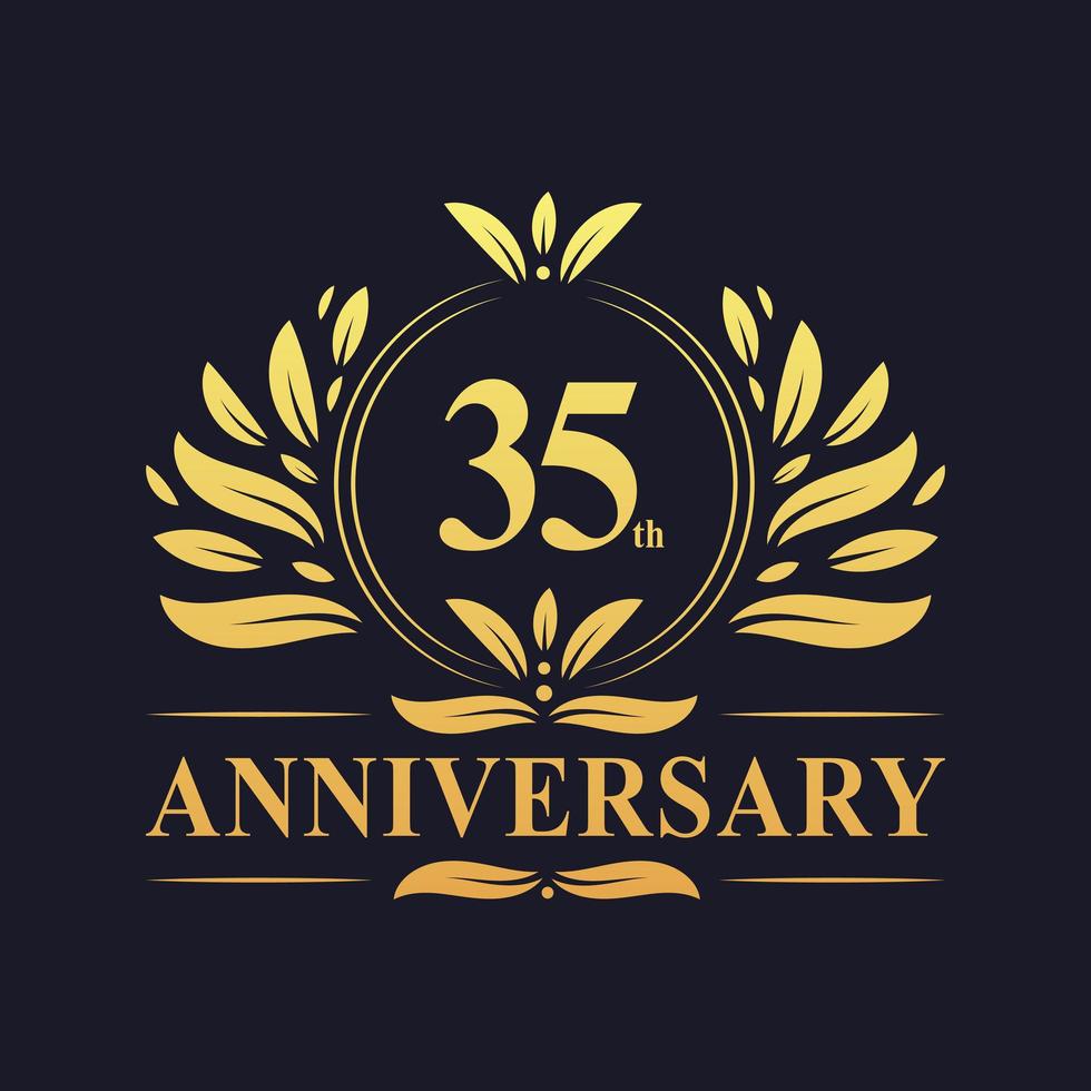 Diseño del 35 aniversario vector