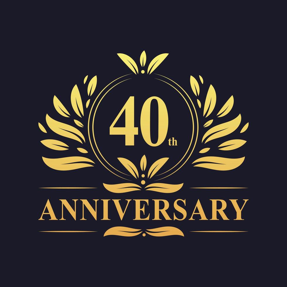 40th Anniversary Design vector