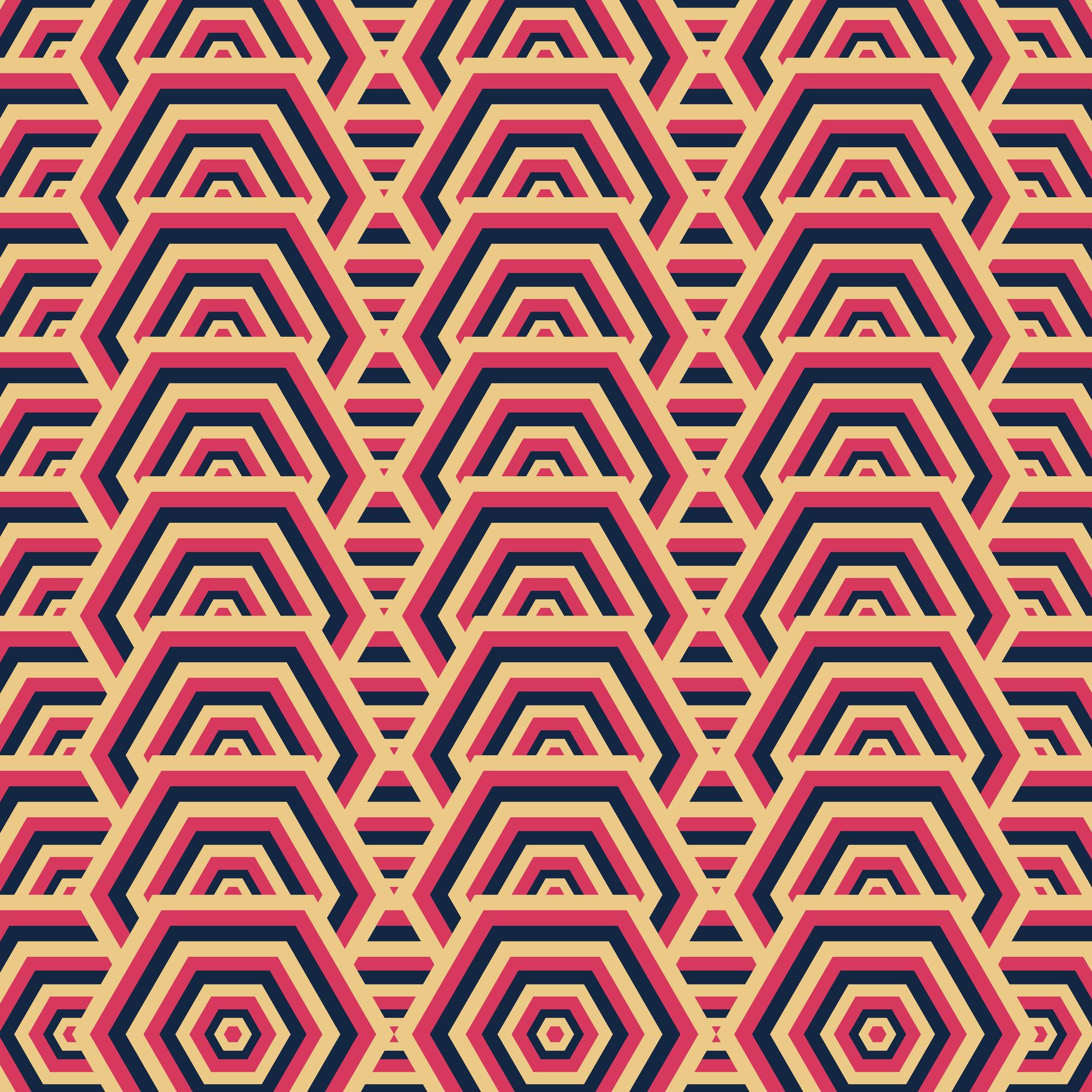 Retro geometric pattern vector, abstract retro background pattern