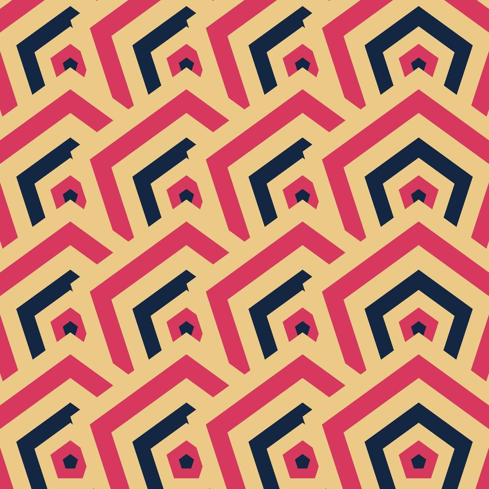 Retro geometric pattern vector, abstract retro background pattern. vector