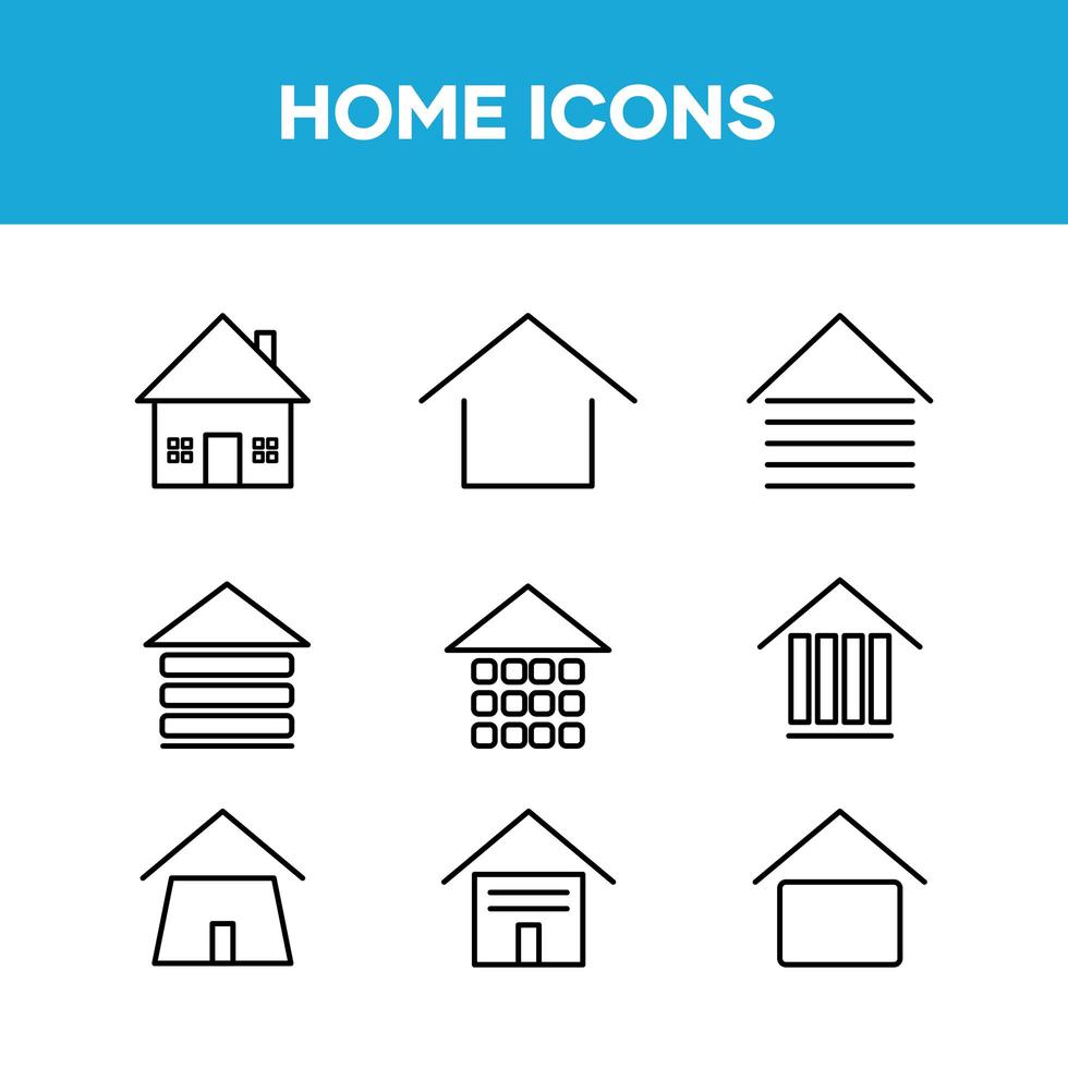 Home collection icon set vector