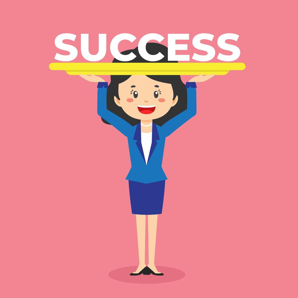 Business Women Showing Success vector
