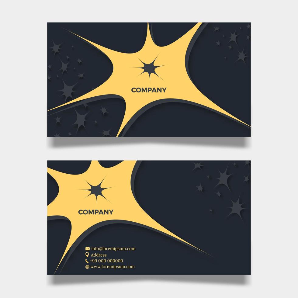 Business card related to business or organization vector