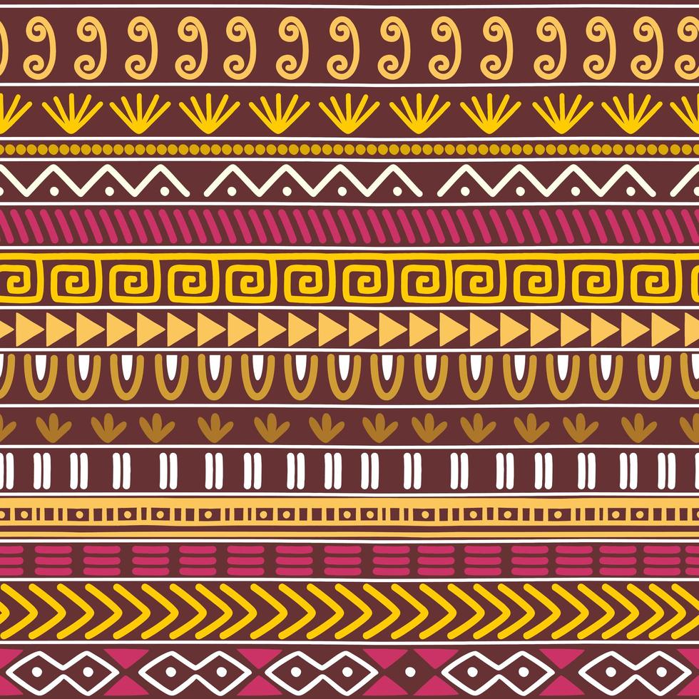 Seamless vector tribal texture set. Ethnic motifs group seamless texture. Vintage ethnic seamless backdrop.