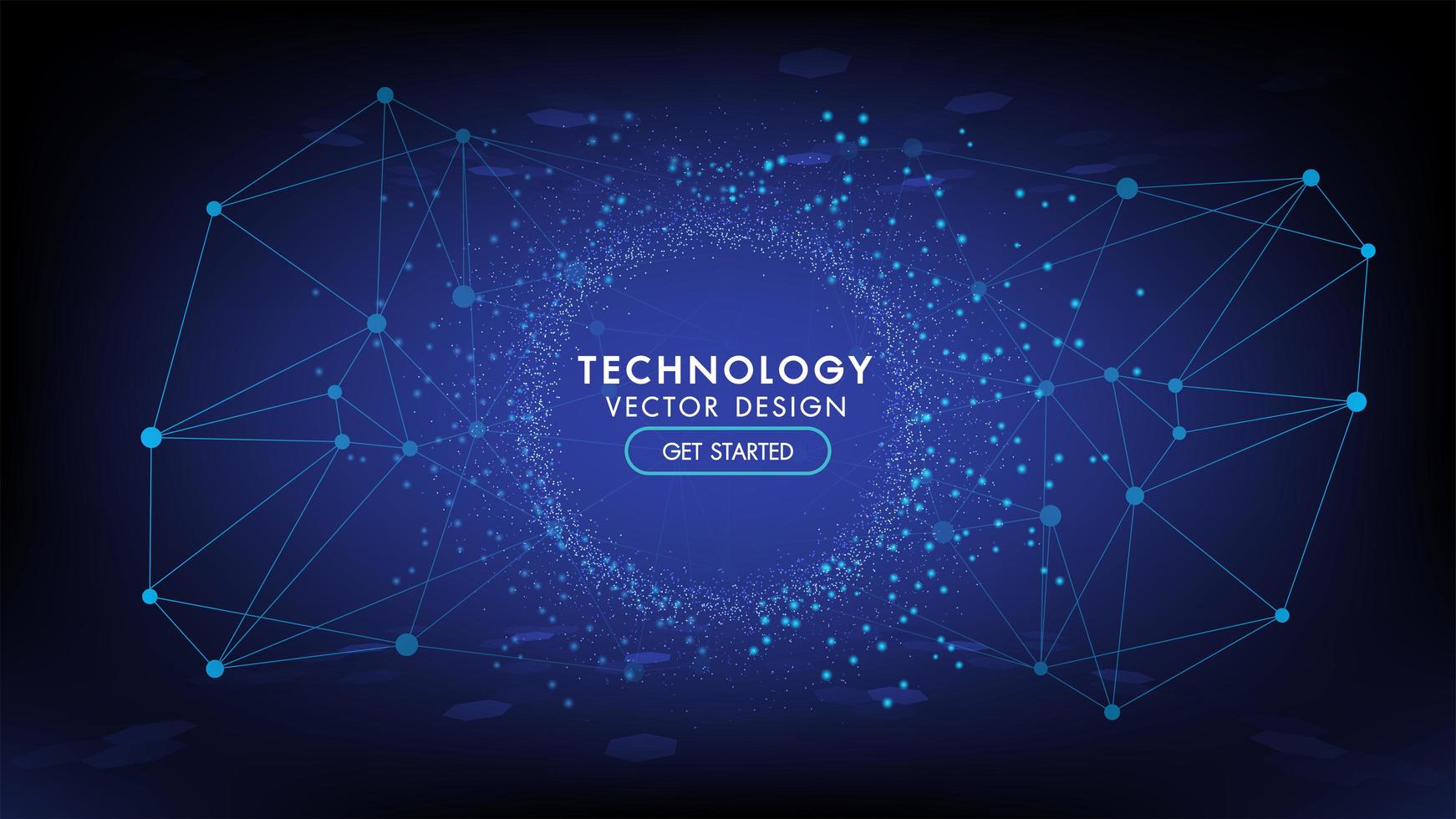 Abstract technology background Hi-tech communication concept vector