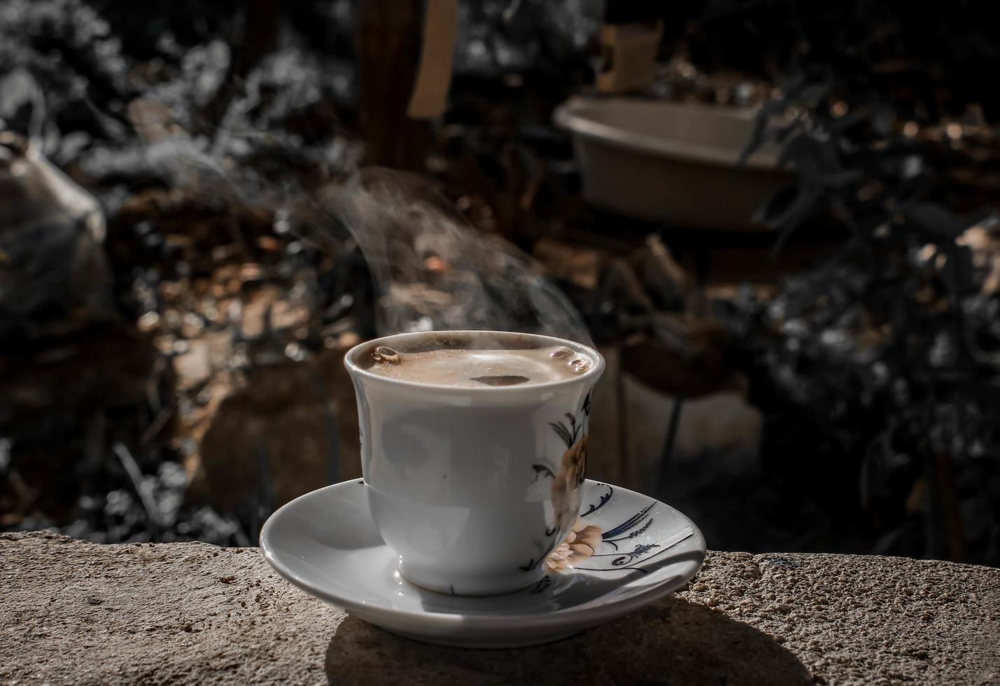 Morning coffee at home photo
