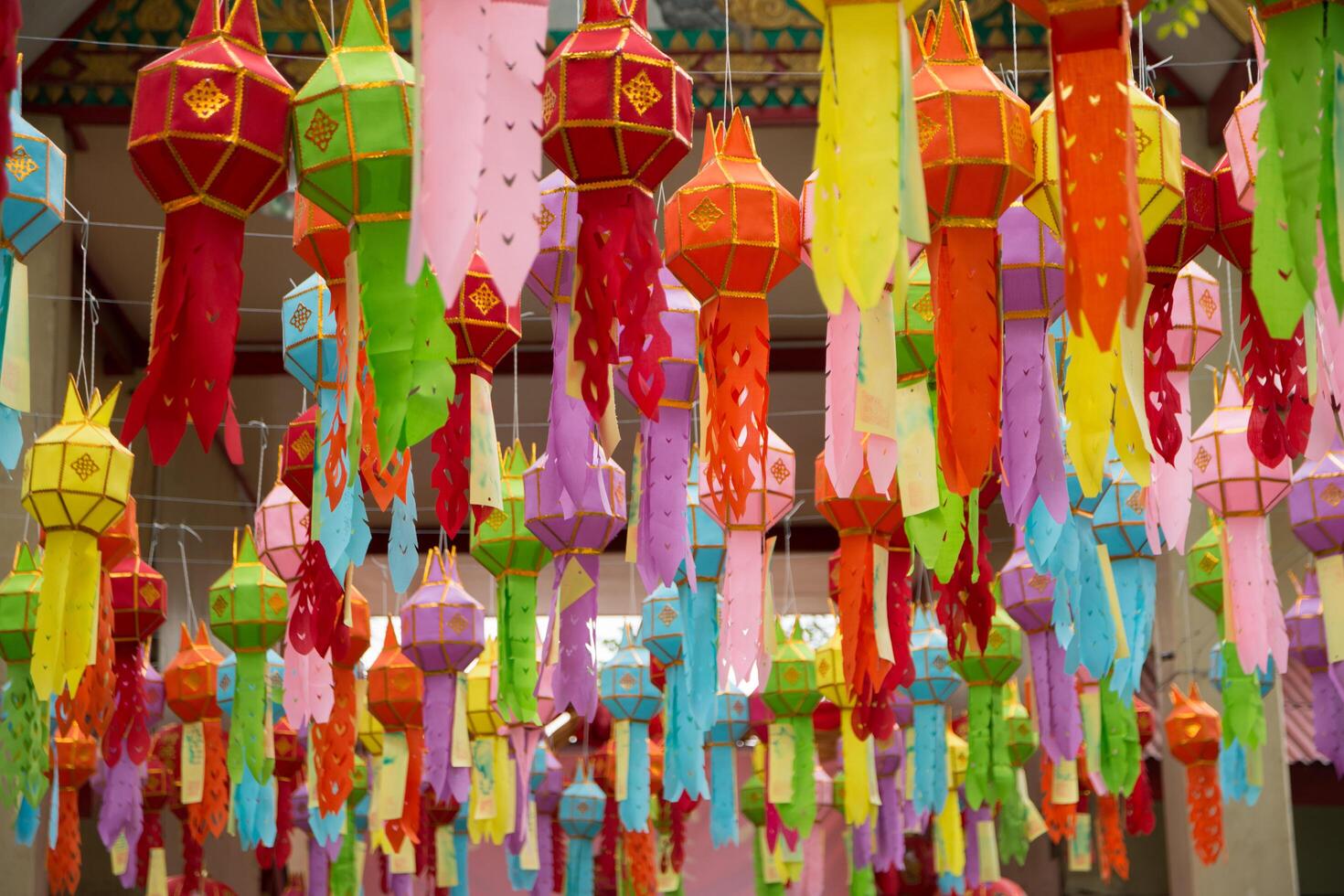 Chinese paper lanterns photo