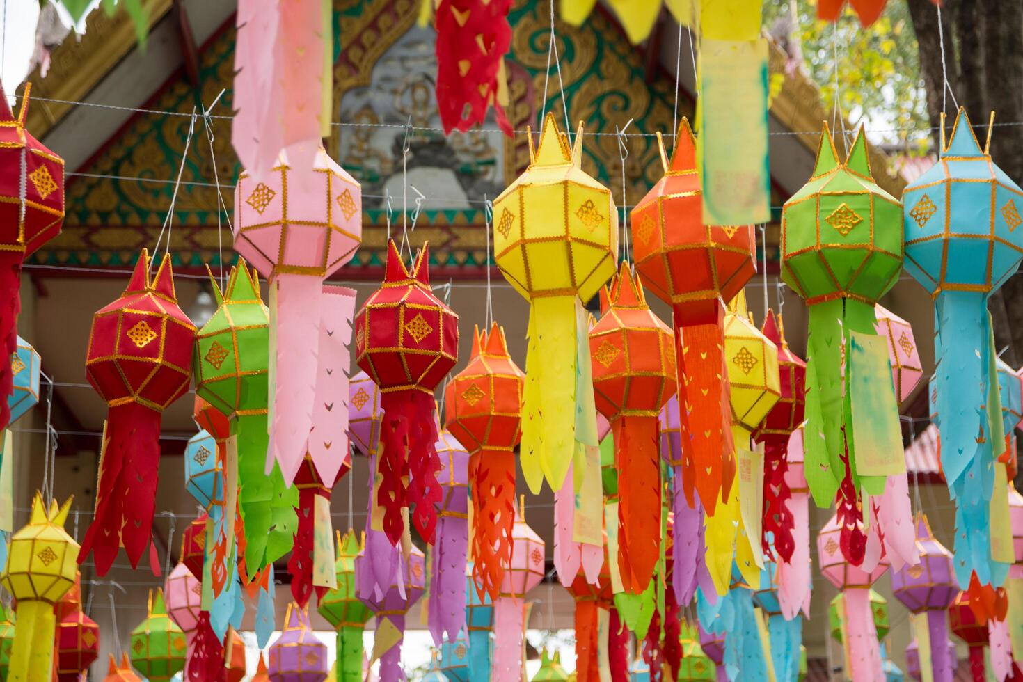 Chinese paper lanterns photo