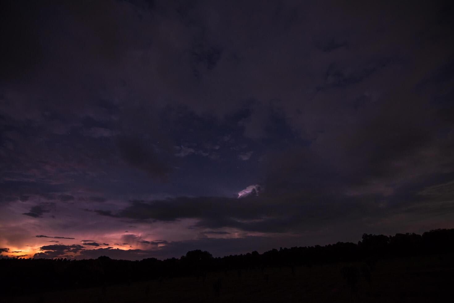 Lightning at night photo