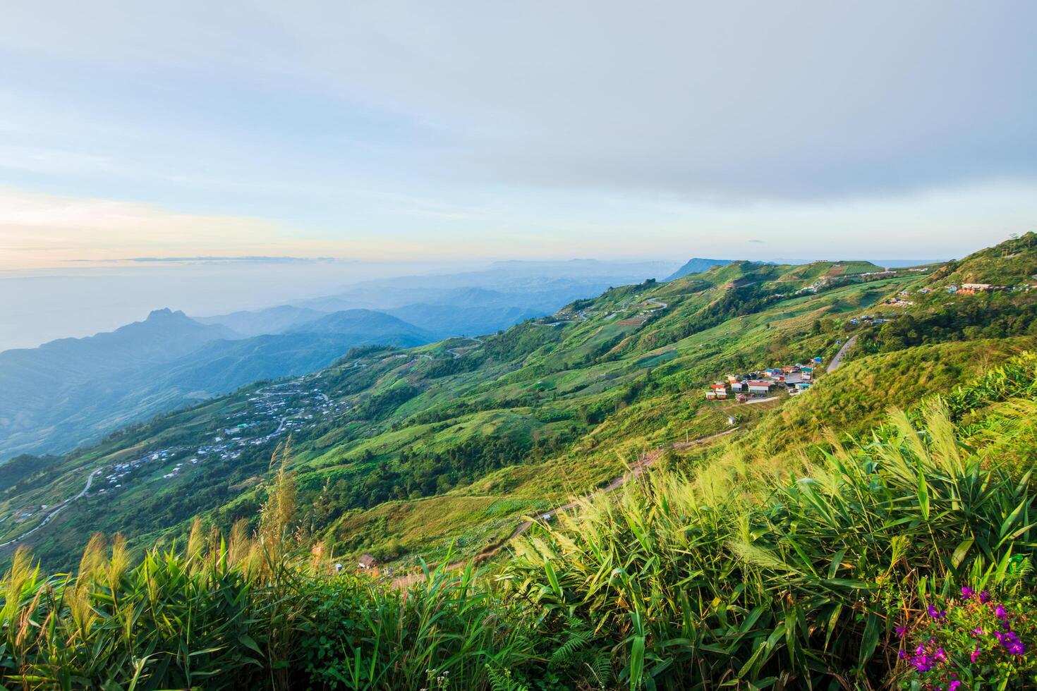 paisaje en phu tubberk en tailandia foto