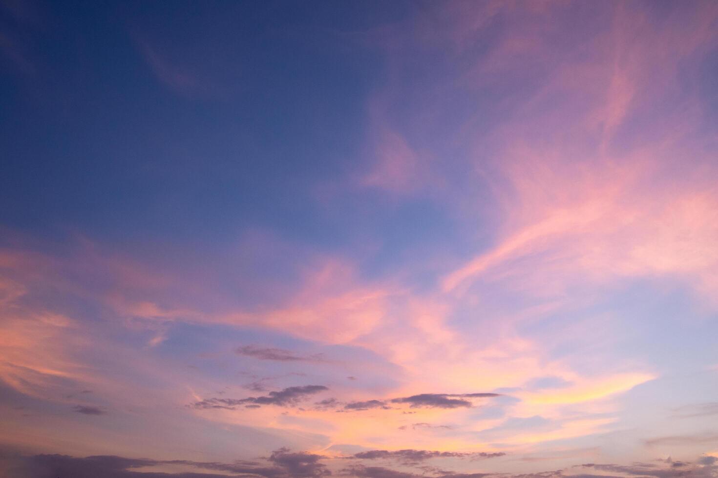 Clouds in the sky at sunset photo