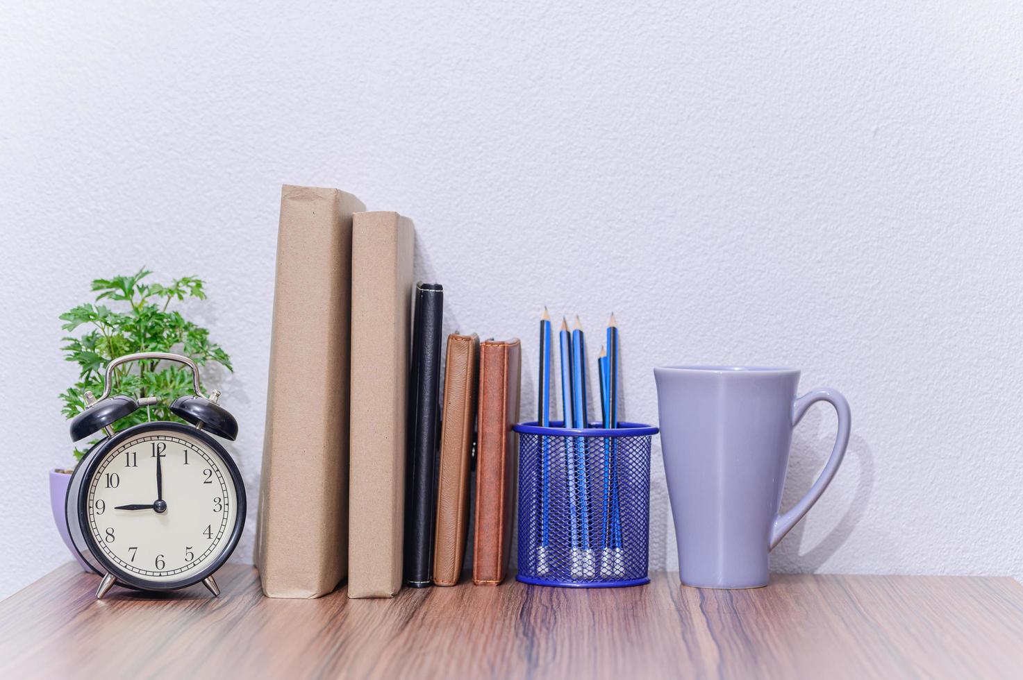 Books on the desk photo