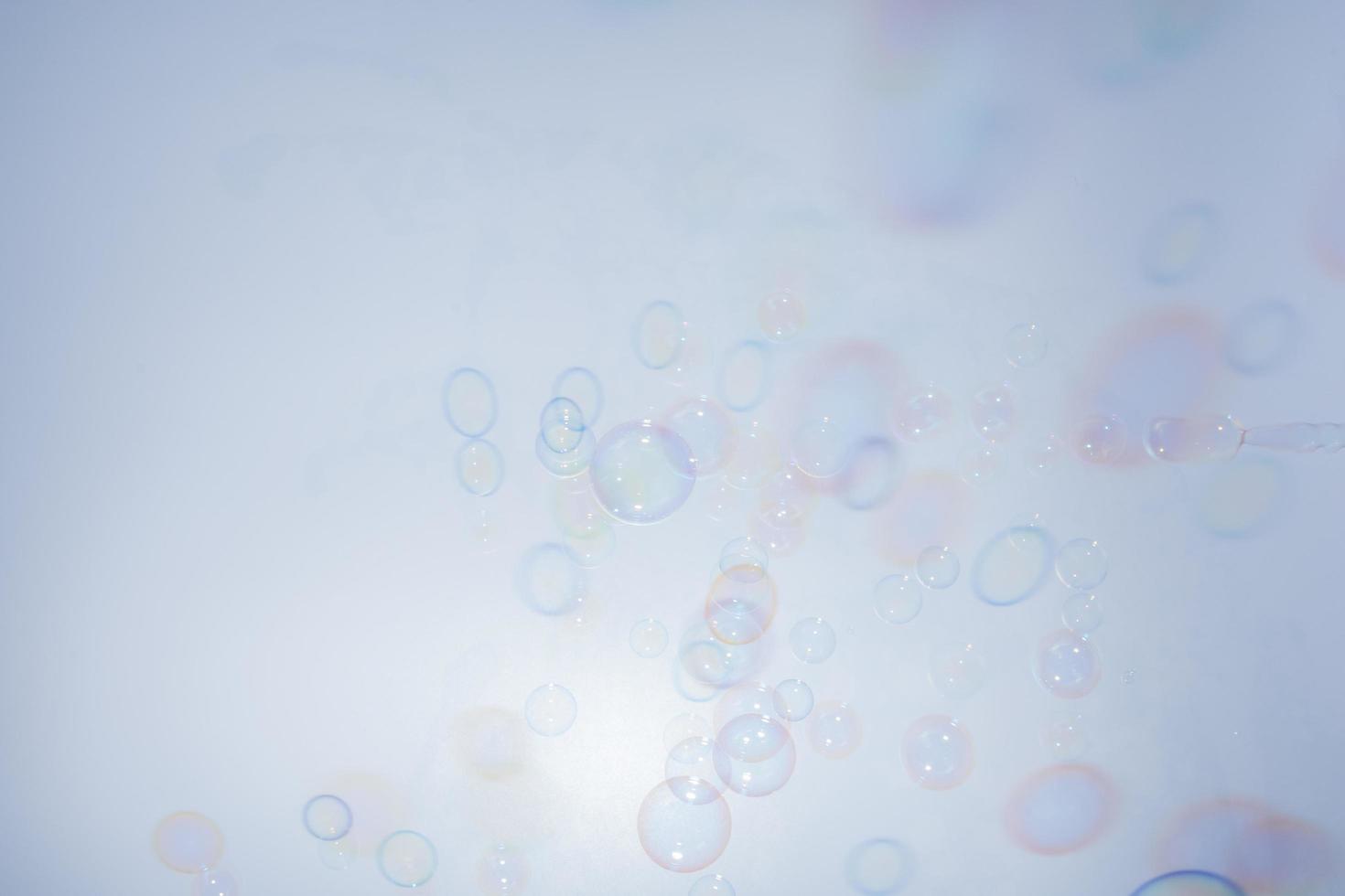 Bubbles in front of greyish-white background photo