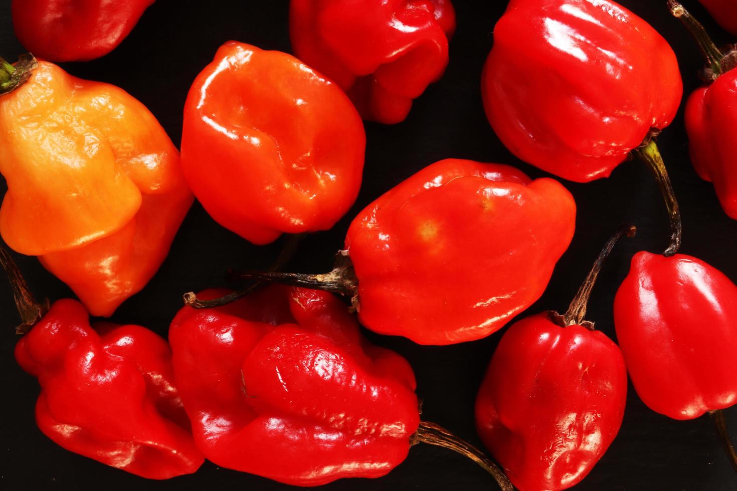 Close-up of habaneros photo