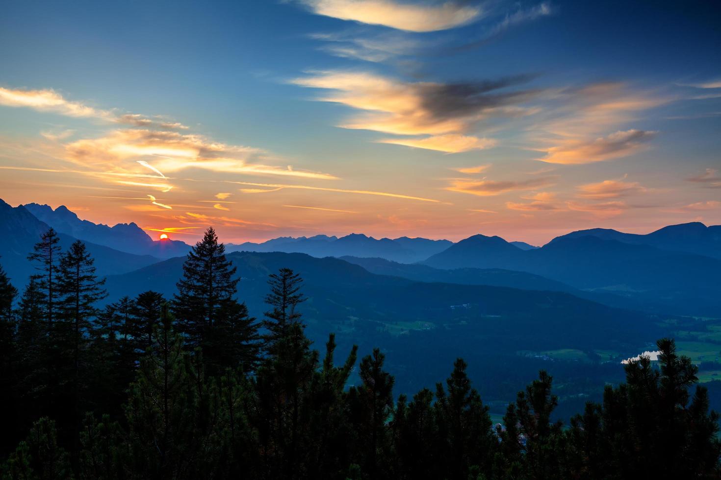 panorama de las montañas karwendel foto