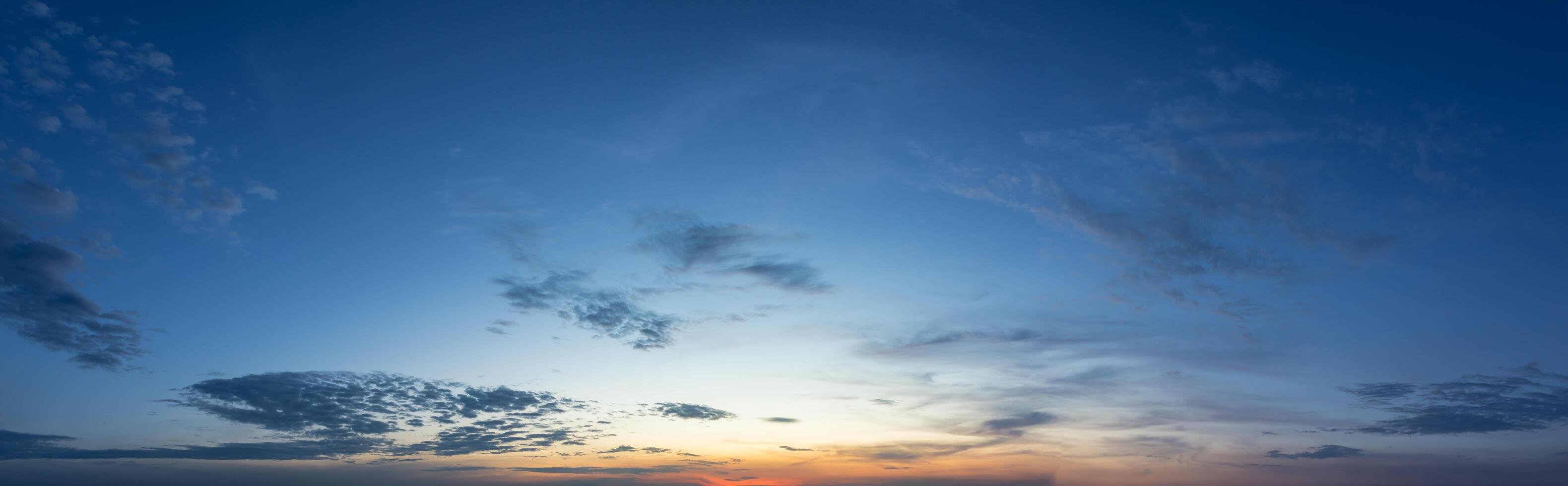 Sky and clouds at sunset photo