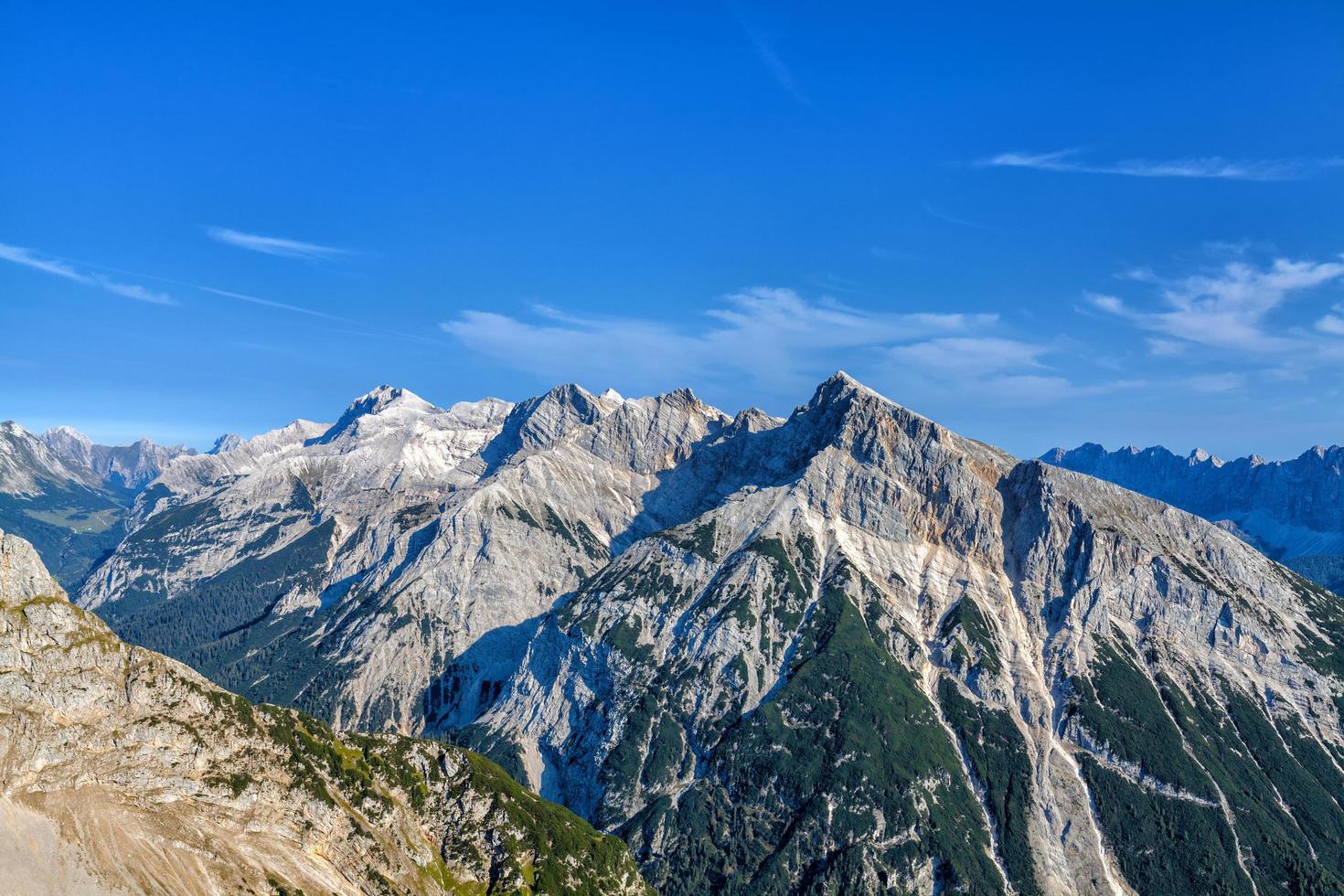 Panorama Karwendel Mountains on a beautiful sunny day photo