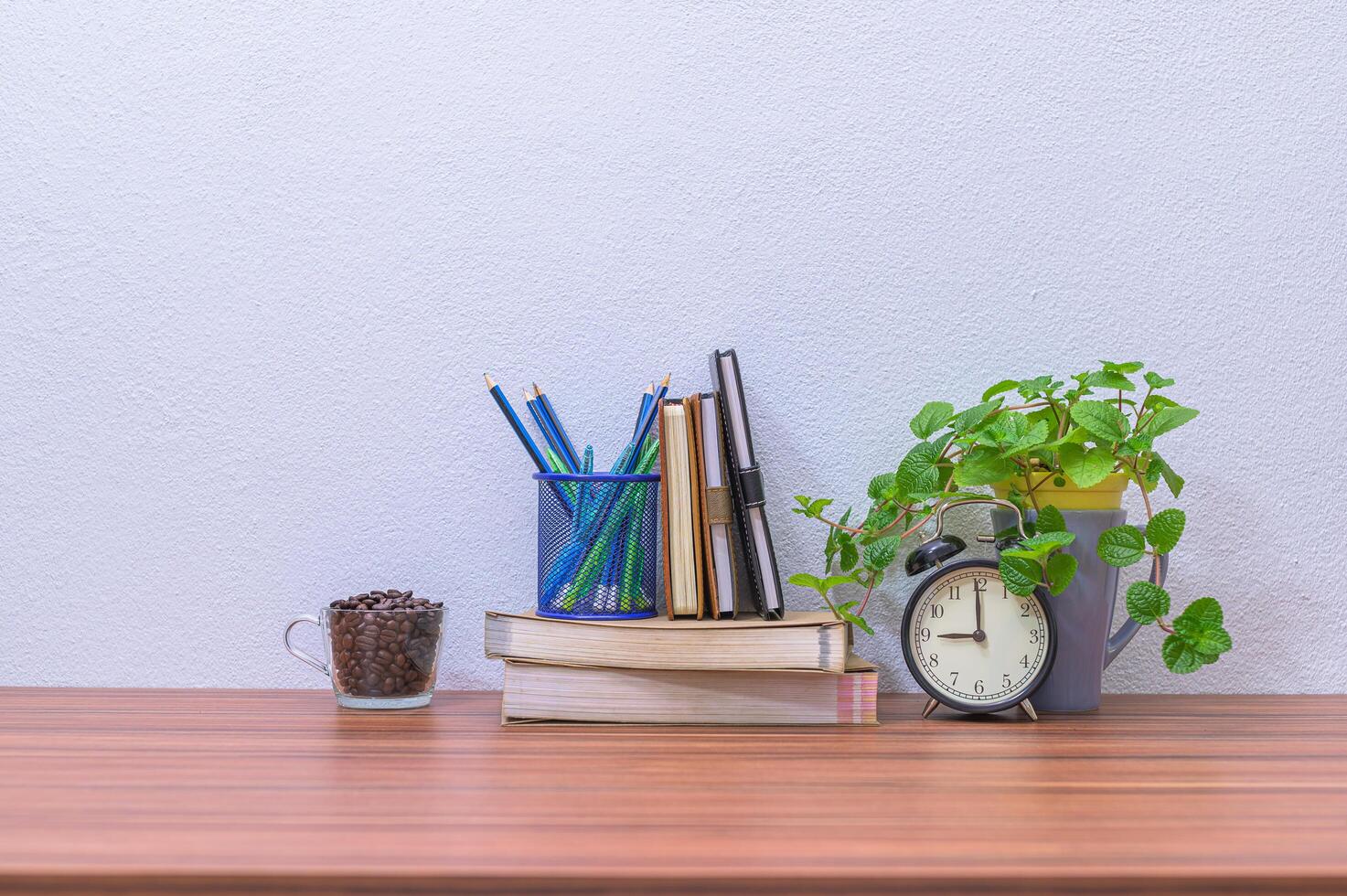 Objects on the office desk photo