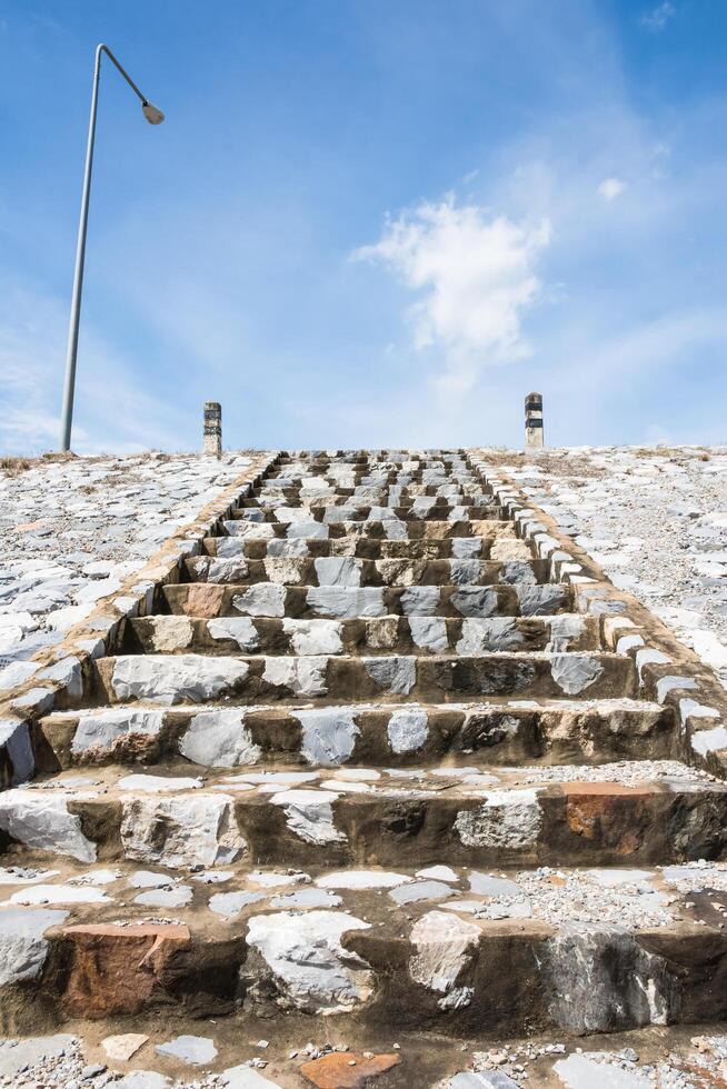 Stairs and blue sky photo