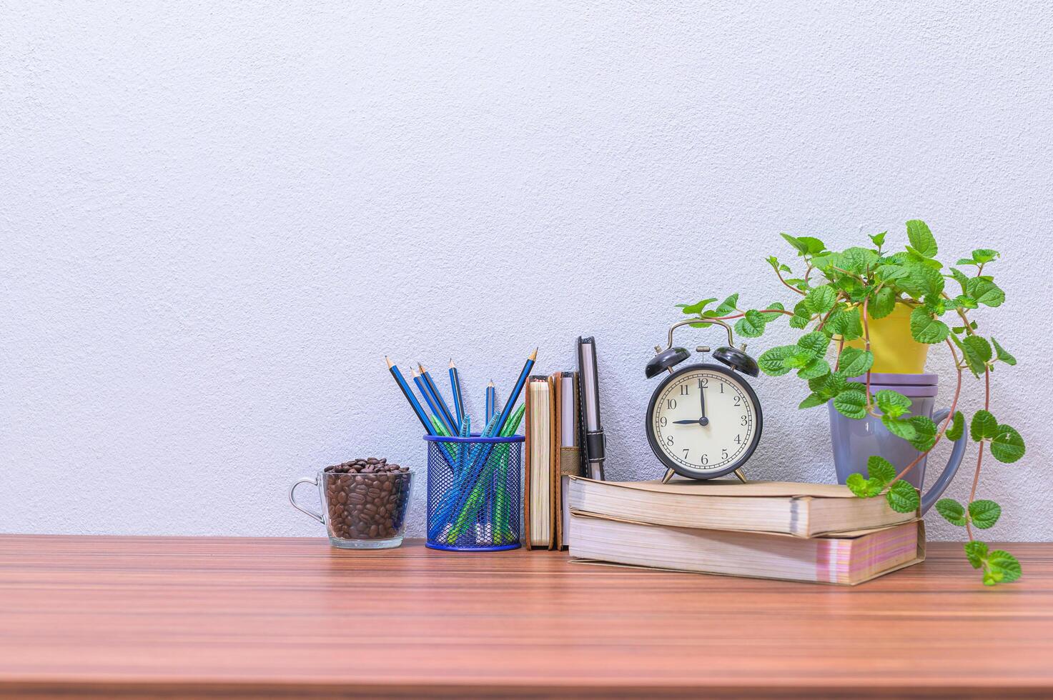 Objects on the office desk photo