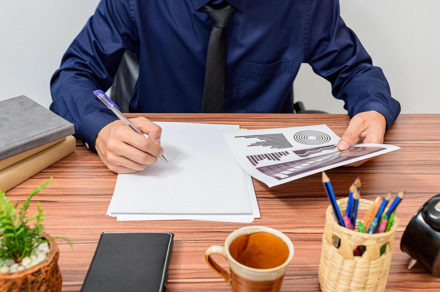 Businessman at his desk photo