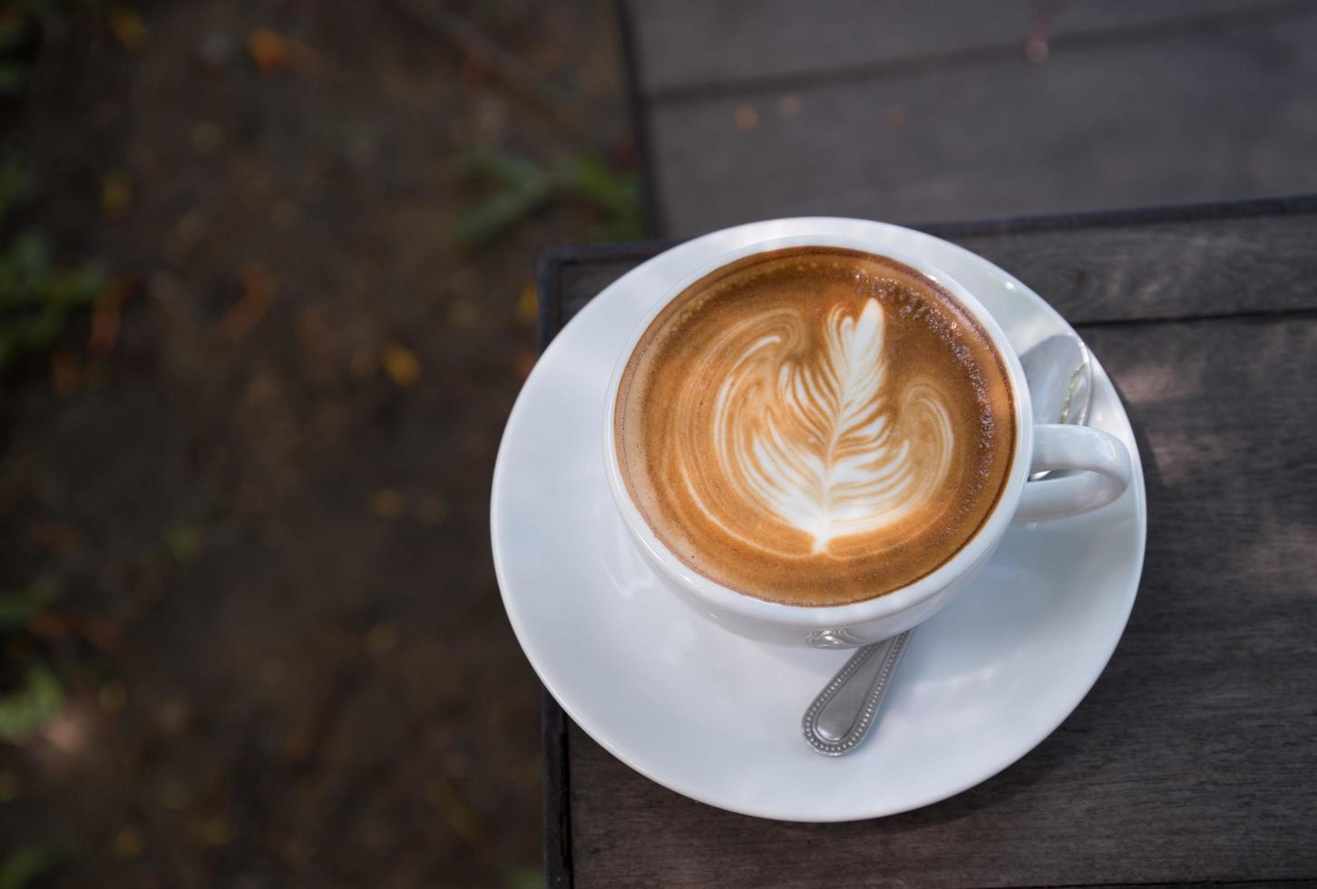 Latte art coffee photo