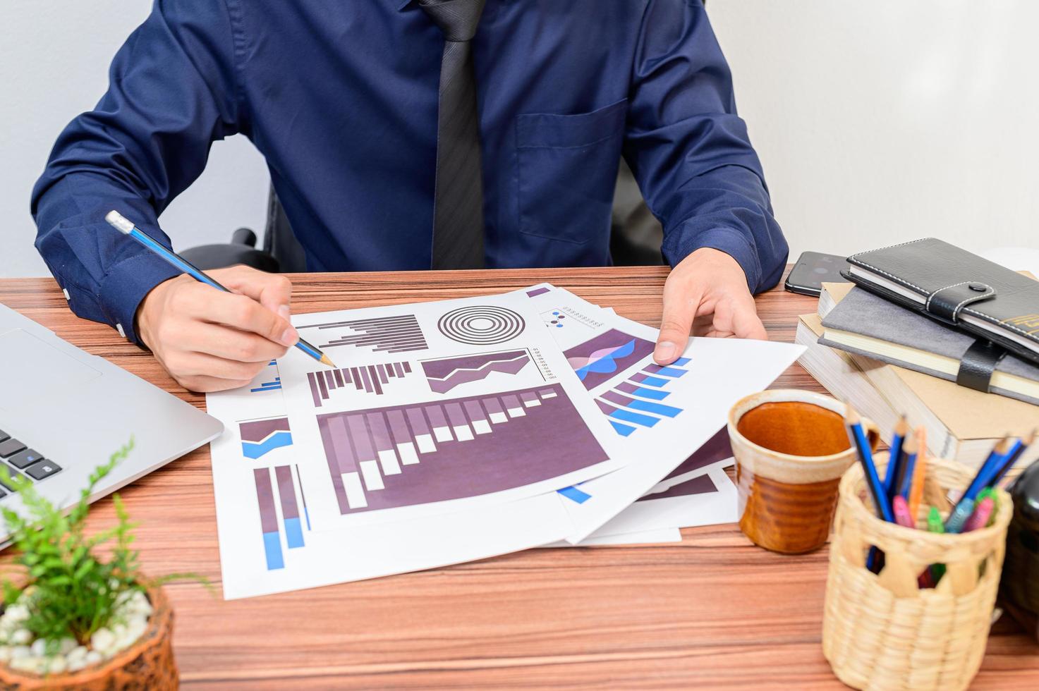 Businessman at his desk photo