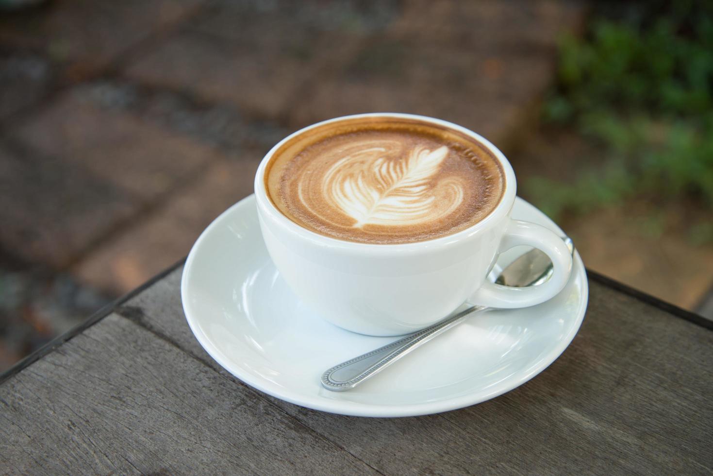 Latte art coffee photo