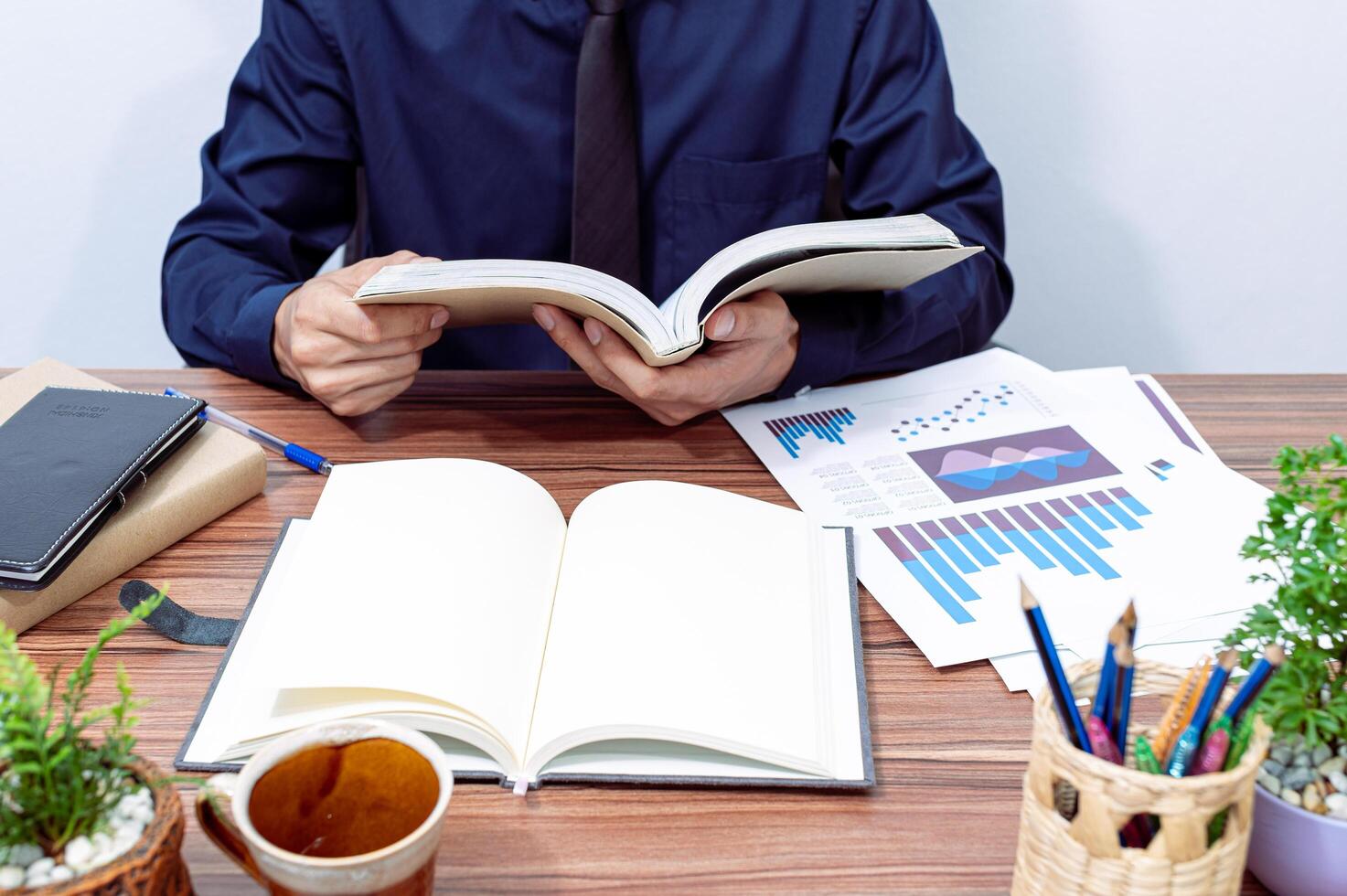 Businessman at his desk photo