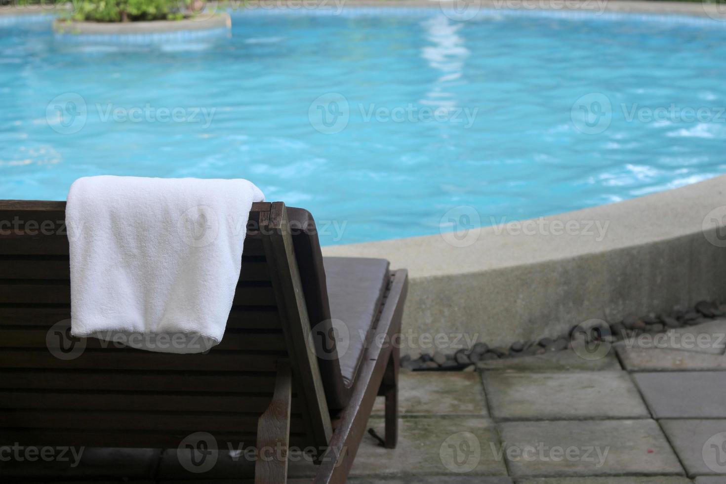 Towels on a beach chair photo