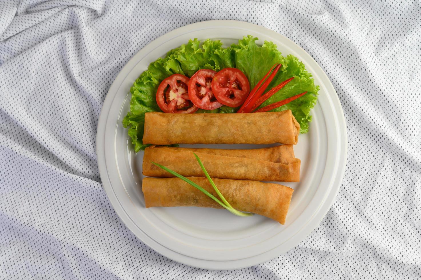 Fried Thai egg rolls photo