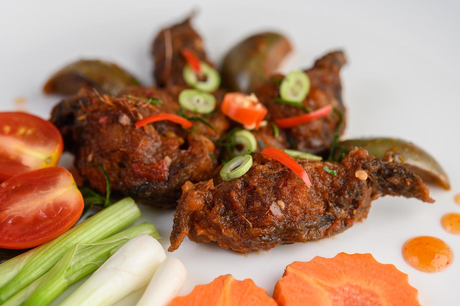 Spicy fried catfish photo
