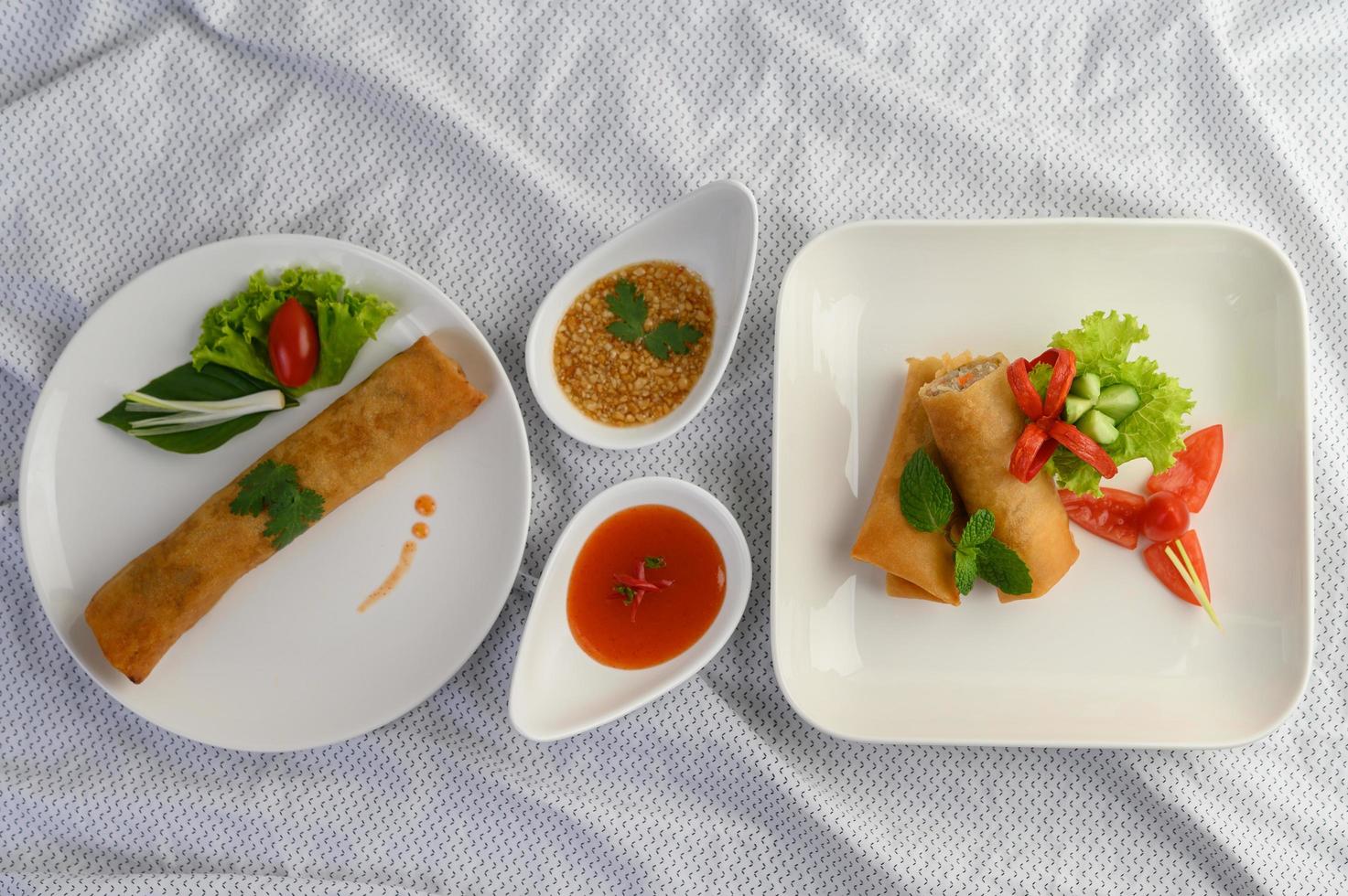 Fried Thai egg rolls photo