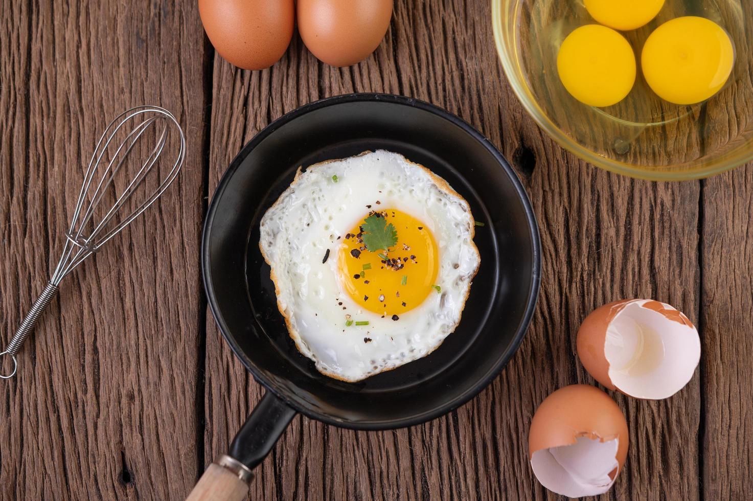 Fried egg breakfast photo