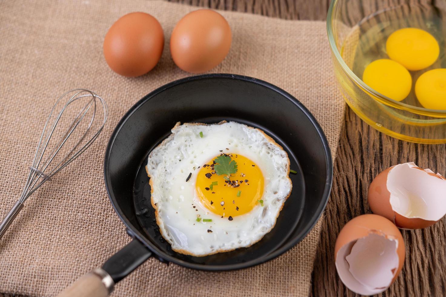 Fried egg breakfast photo