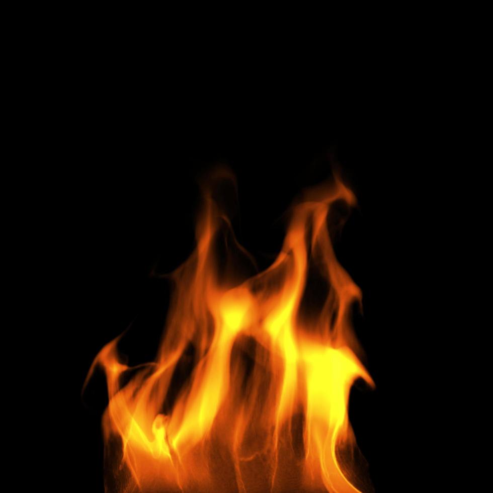 Fire on a black background photo