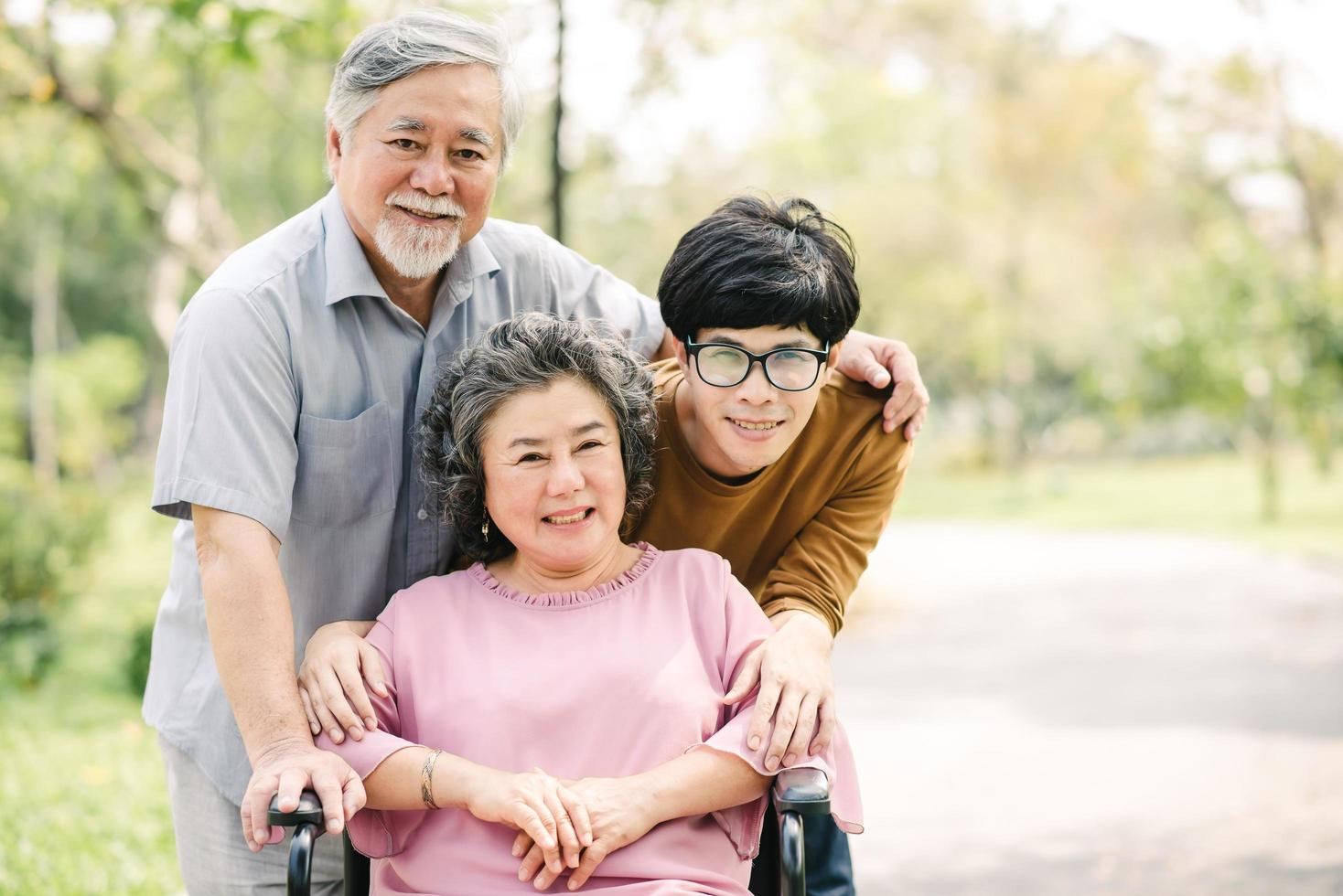 Family enjoying a day at the park photo