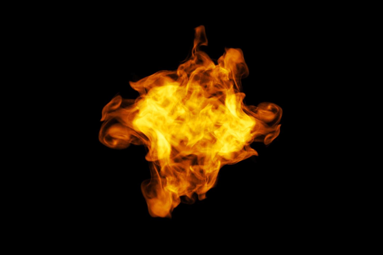 Fire on a black background photo