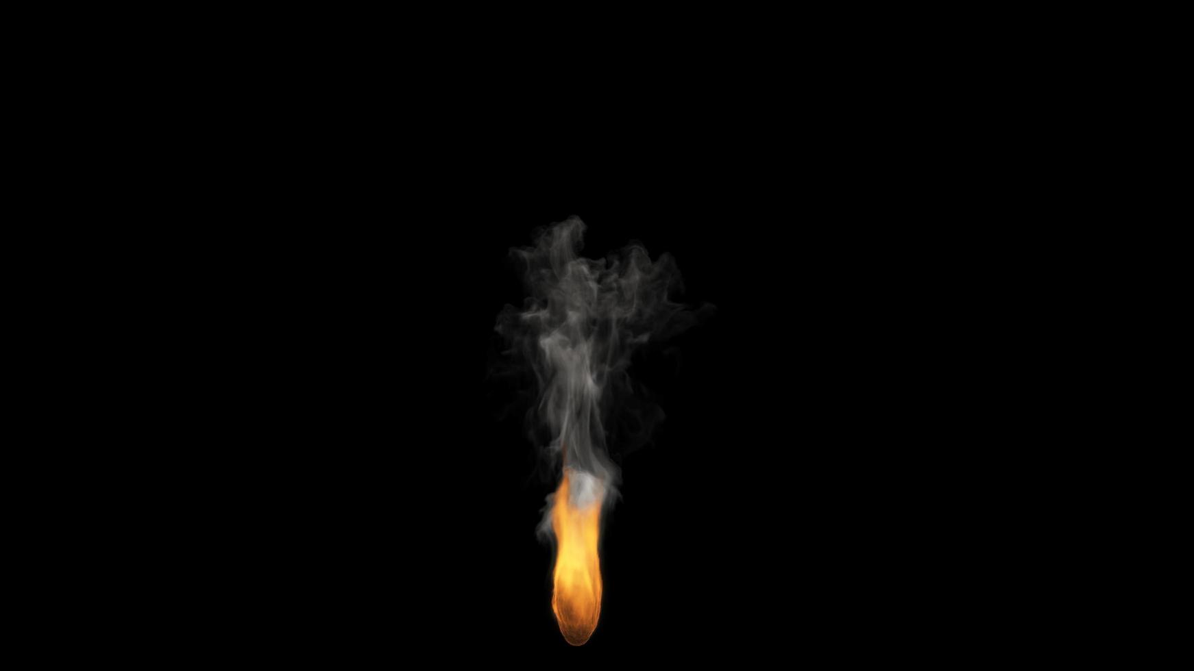 Fire burning on black background photo