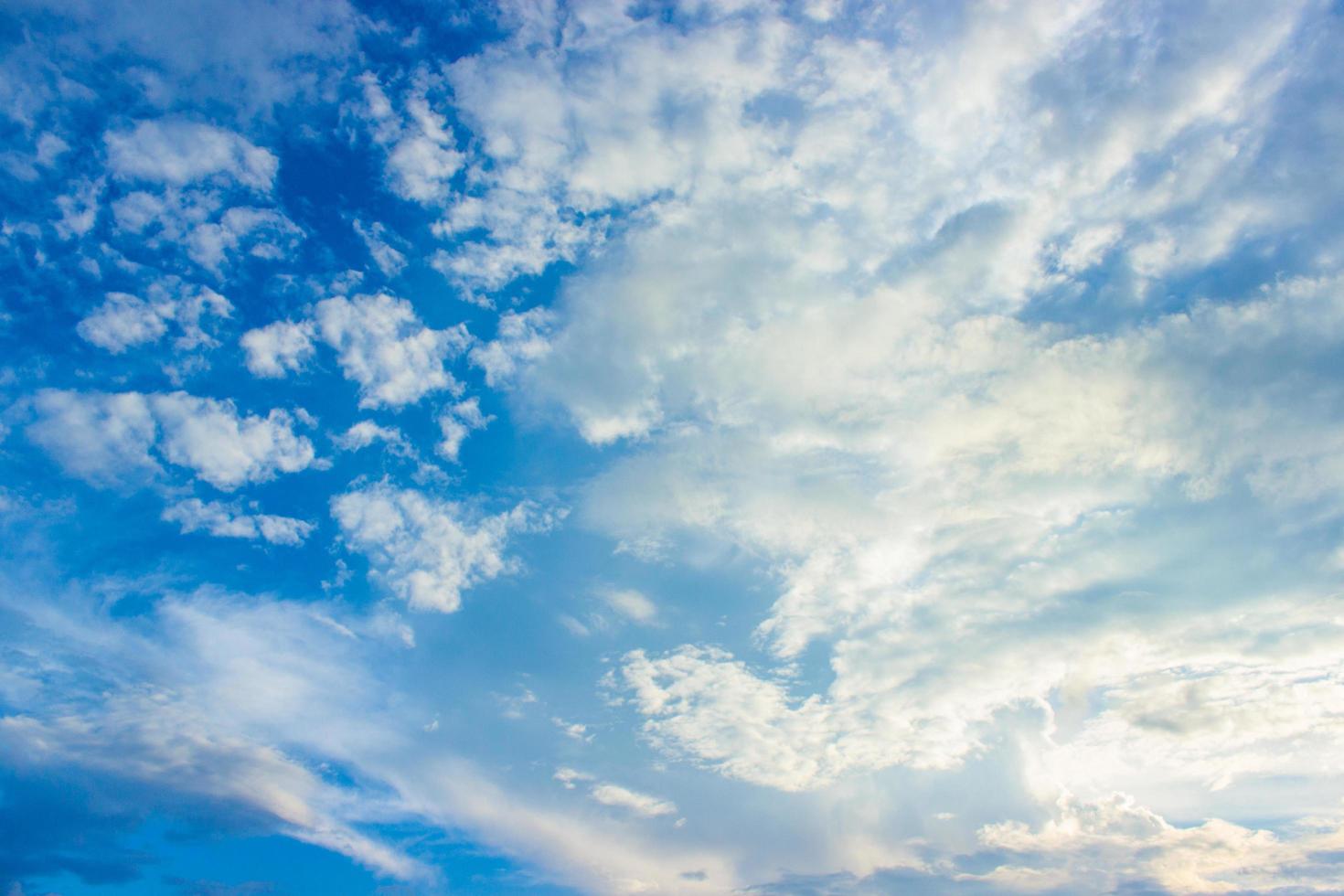 Cloudy blue sky photo