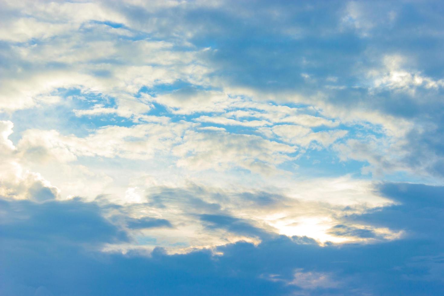 Cloudy blue sky photo